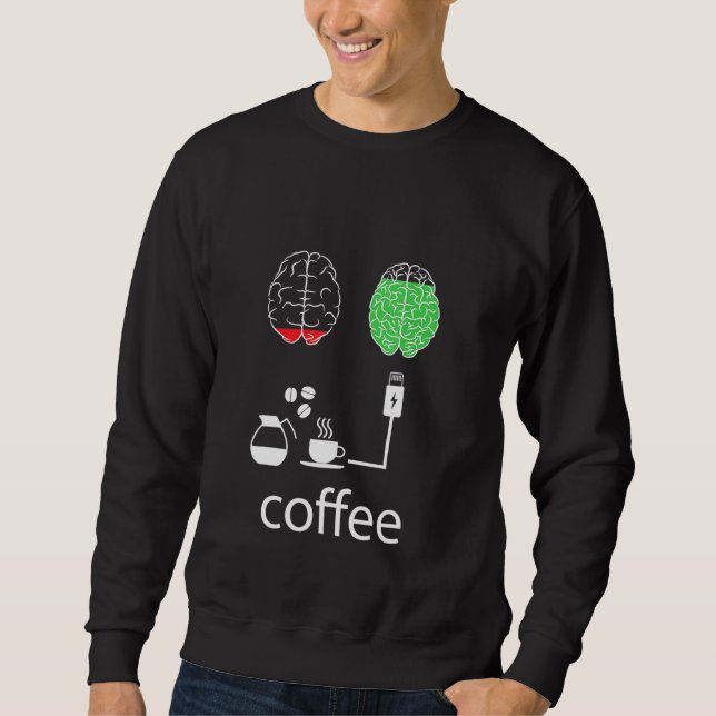 Coffee Charge My Mood Sweatshirt (Front)
