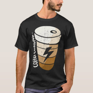 Coffee Charging Mug Cute Coffee Or Tea Or Me Cat T-Shirt