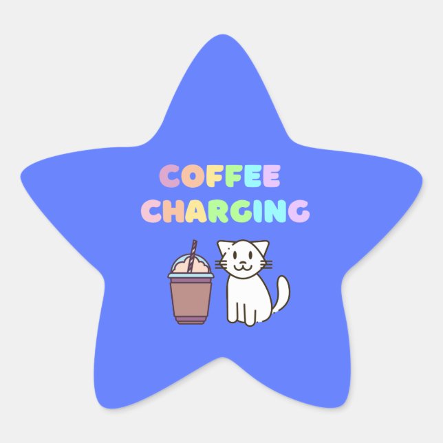 coffee charging star sticker (Front)