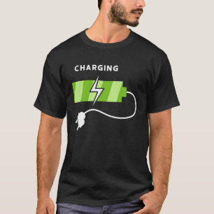 Coffee Charging T Battery Graphic Plus Size T-Shirt