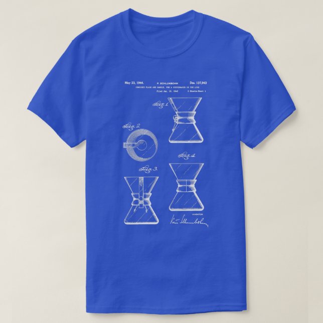 Coffee Chemex patent art  coffee chemex Patent Ill T-Shirt (Design Front)