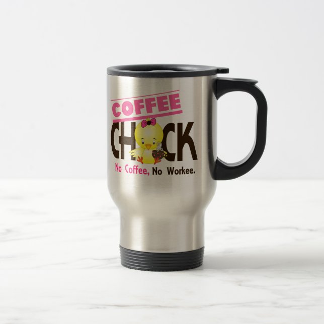 Coffee Chick 2 Travel Mug (Right)