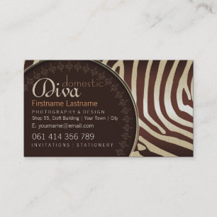 Coffee Choc Zebra Design avec Cartes de visite de