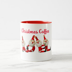 Coffee & Christmas Cheer NOEL Santa Mug Retro