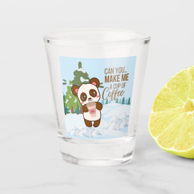 coffee, christmas  shot glass (Front)