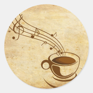 coffee classic round sticker