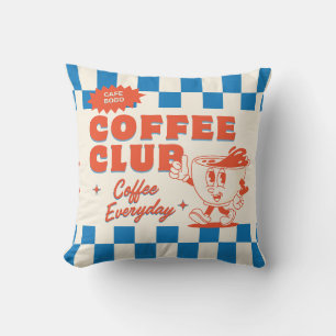 Coffee Club Cushion - coussin de tasse de dessin s