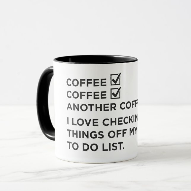 coffee, coffee, another coffee mug (Front Left)