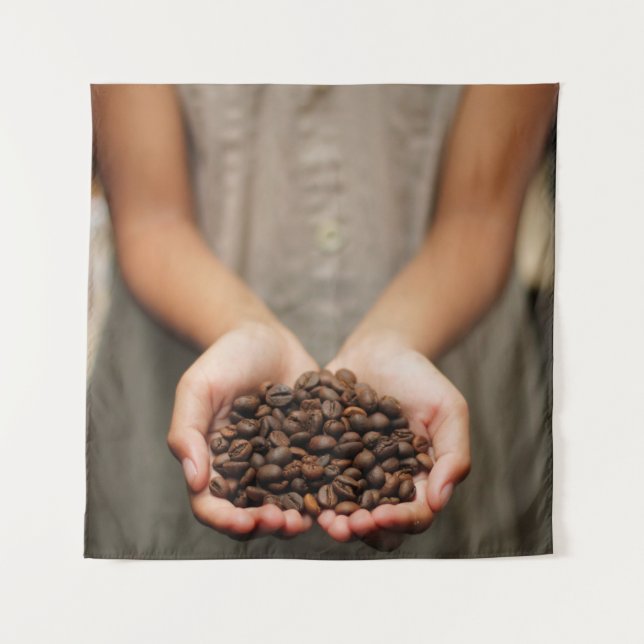 Coffee coffee beans aroma roasted tapestry (Front)