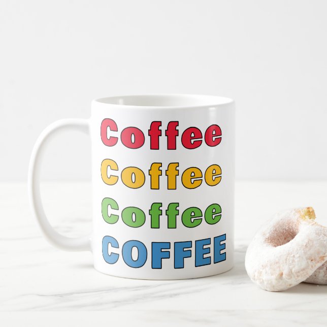 Coffee Coffee Coffee Mug (With Donut)