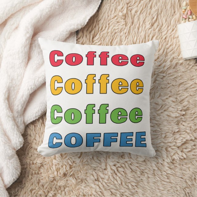 Coffee Coffee Coffee      Throw Pillow (Blanket)
