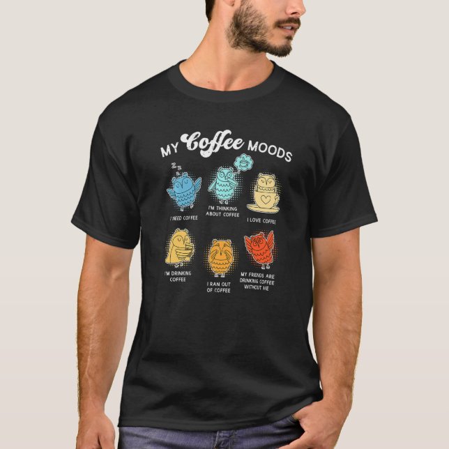Coffee Coffee  Cute Owl T-Shirt (Front)