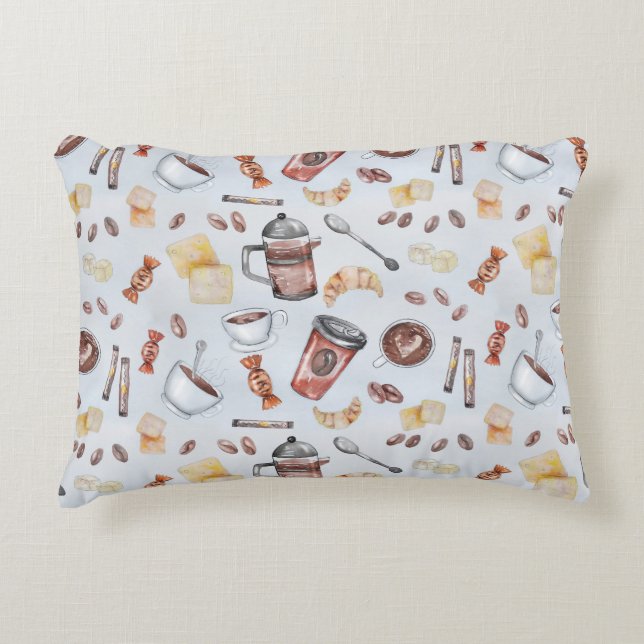 Coffee coffeemania caffeine accent pillow (Front)