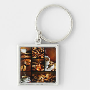 Coffee Collage 2 Keychain