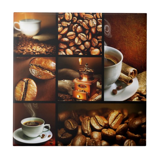 Coffee Collage 2 Tile (Front)