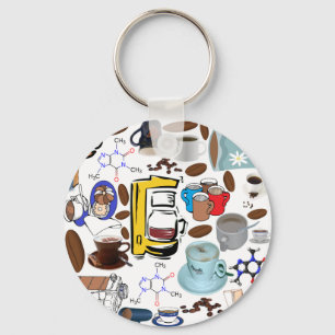 Coffee Collage Keychain