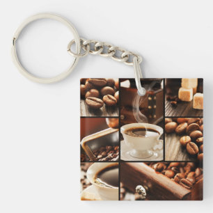 Coffee Collage Keychain