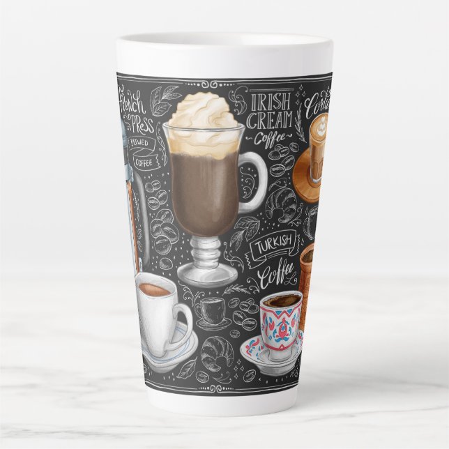 Coffee Collage Latte Mug (Front)
