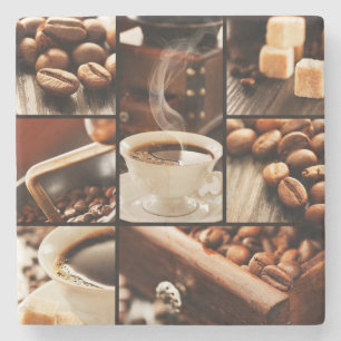 Coffee Collage Stone Coaster