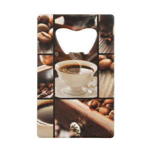 Coffee Collage Wallet Bottle Opener