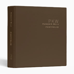 Coffee Colour Custom Portfolio Brown Binder