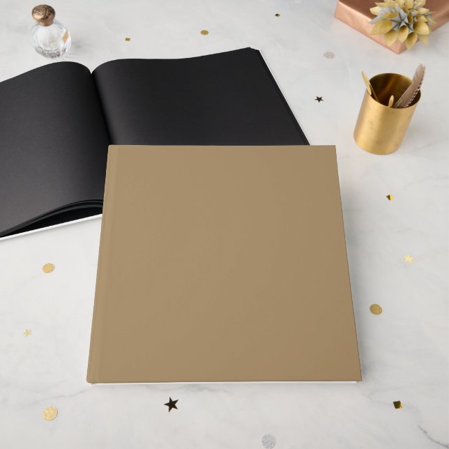 Coffee Colour Guest Book – Customizable (Front Open)