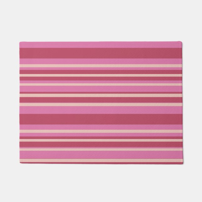 Coffee colour stripes  Door Mat (Front)