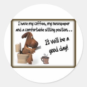 Coffee Comfort Classic Round Sticker