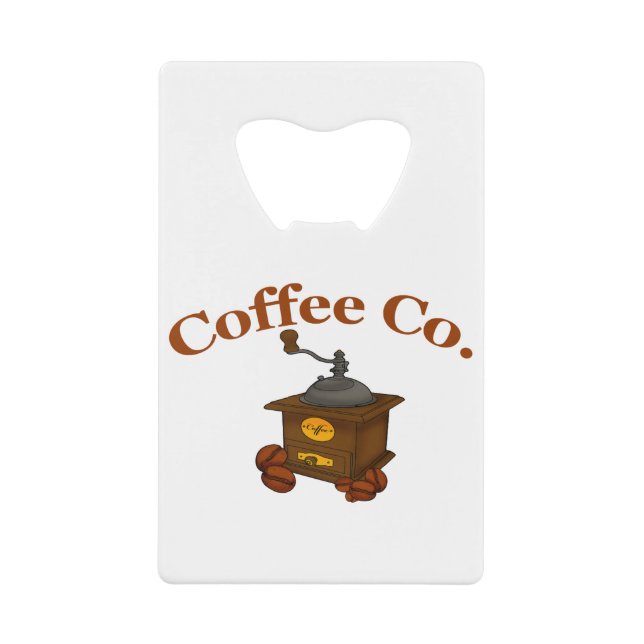 coffee company credit card bottle opener (Front)