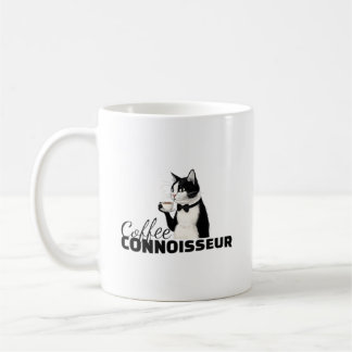Coffee Connoisseur Cute Classy Cat Coffee Mug