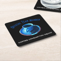 Coffee Consumption Squad | Blue Cup and Saucer