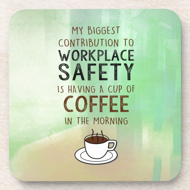Coffee - Contribution to Workplace Safety Coaster (Front)