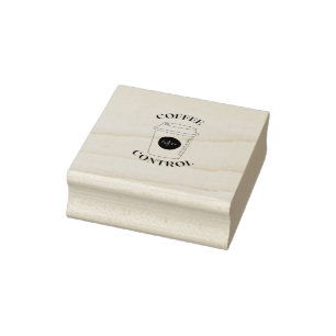 coffee control rubber stamp