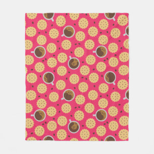 Coffee & Cookies Fleece Blanket