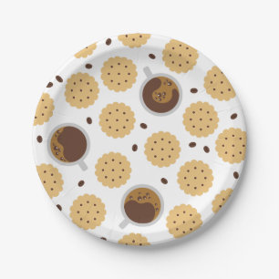Coffee & Cookies Paper Plate