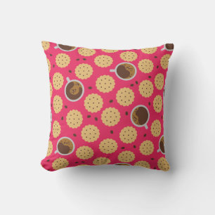 Coffee & Cookies Throw Pillow
