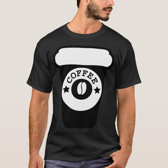 coffee  cool black labrador  T-Shirt (Front)