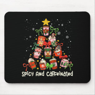 Coffee Coquette Bow Xmas Tree Christmas Scy Caffei Mouse Pad