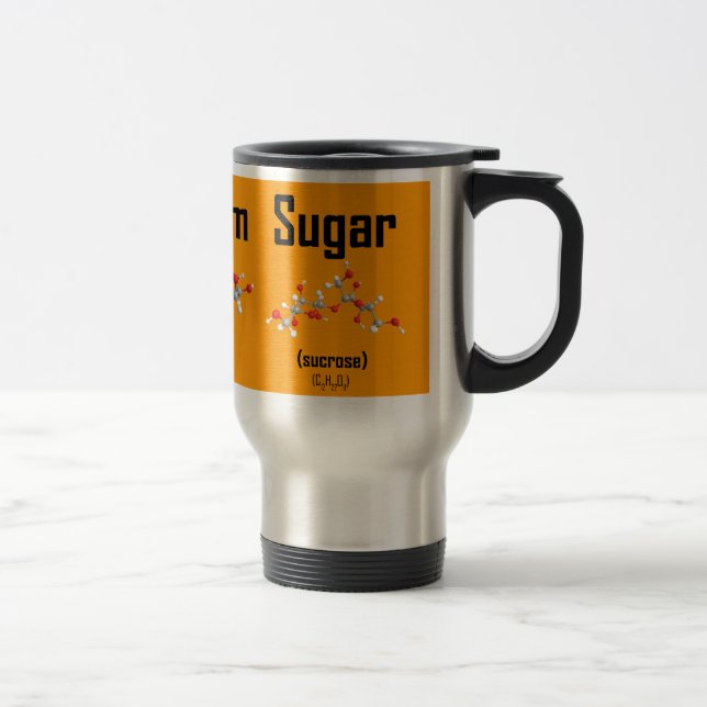 Coffee, Cream and Sugar Molecule Mug (orange) (Right)