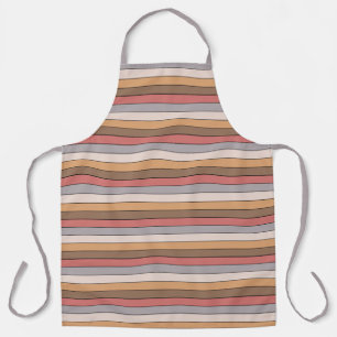 Coffee Cream Grey Dusty Rose On Watercolor Paper Apron