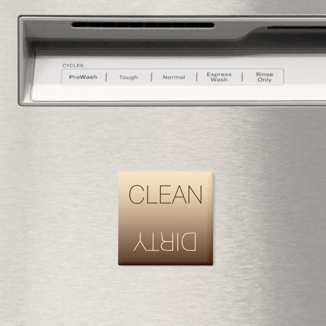 Coffee & Cream Ombre Clean Dirty Dishwasher Magnet (In Situ (Dishwasher))