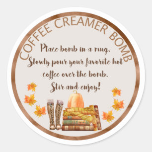 Coffee Creamer cocoa bomb instruction label