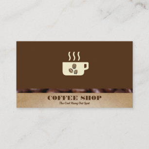 Coffee Cup and Beans Barista Business Card
