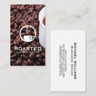 Coffee Cup and Beans Business Card