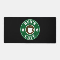 Coffee cup and beans logo custom counter