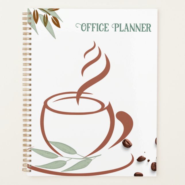 Coffee Cup and Coffee Bean Daily Planner (Front)
