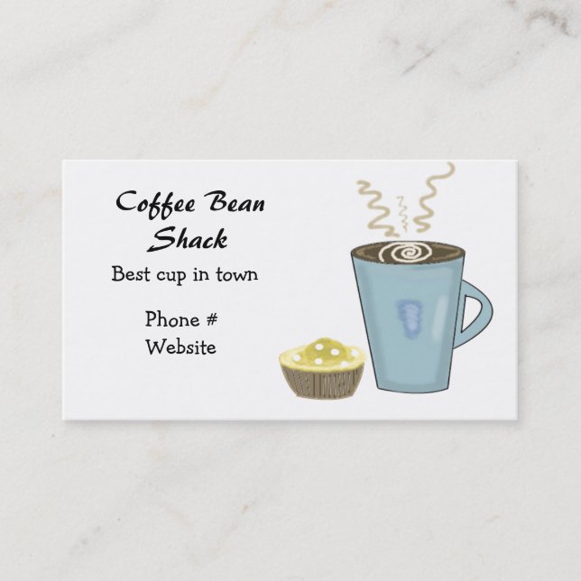Coffee Cup And Muffin Business Card (Front)