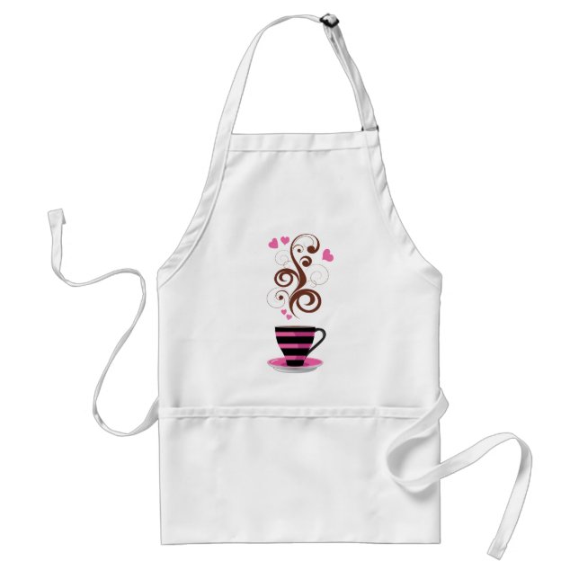 Coffee Cup, Arabica Coffee, Black Coffee, Hearts Standard Apron (Front)