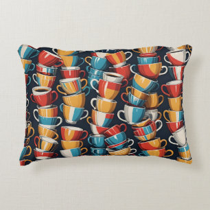 Coffee Cup Art Accent Pillow
