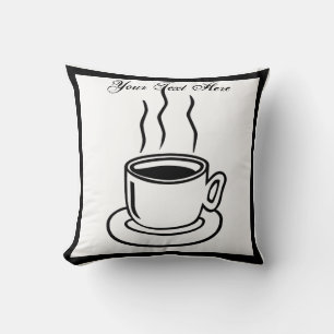Coffee Cup Art Design Coussin